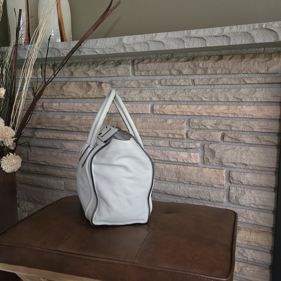 🐢 Céline White Drummed Calfskin Luggage Mini - Picture 15 of 17